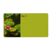 レッドウォーター・リリー花の印象派デジタルアート ラベル (正面)