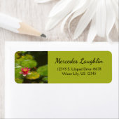 レッドウォーター・リリー花の印象派デジタルアート ラベル (インサイチュ)