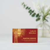 レッドウォール絵を描金ゴールド絵を描(ばちゃばちゃ)跳ねる 名刺 (スタンド正面)