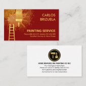 レッドウォール絵を描金ゴールド絵を描(ばちゃばちゃ)跳ねる 名刺 (正面/裏面)