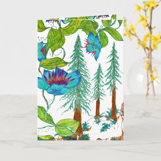 レッドウッズで カード (黄色い花)