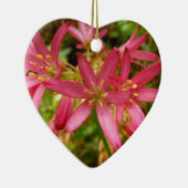 レッドウッズの赤いクリントニアの花 セラミックオーナメント (右)