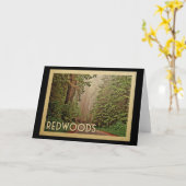 レッドウッズナショナルパークカリフォルニアヴィンテージ旅行 カード (黄色い花)