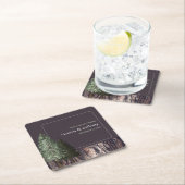 レッドウッズ&バーク素朴結婚ス スクエアペーパーコースター (インサイチュ)