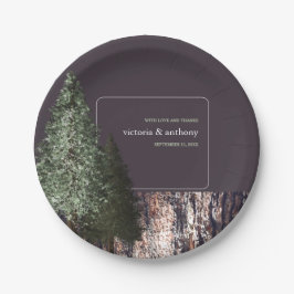 レッドウッズ&バーク素朴結婚ス ペーパープレート