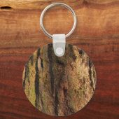 レッドウッドのバークフォトテクスチャ キーホルダー (正面)