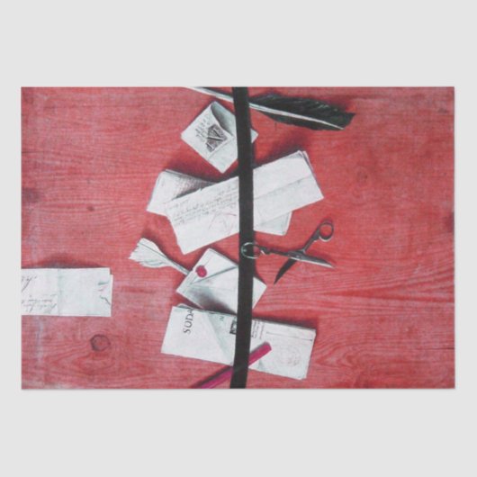 レッドウッドのレターホルダー 薄葉紙 (正面)