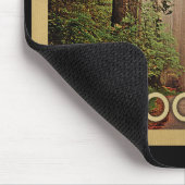 レッドウッドの国立公園カリフォルニアヴィンテージ旅行 マウスパッド (コーナー)