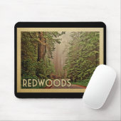 レッドウッドの国立公園カリフォルニアヴィンテージ旅行 マウスパッド (マウス)