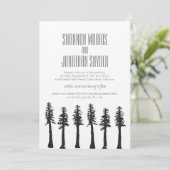 レッドウッドの木の招待状/山の結婚式 招待状 (スタンド正面)