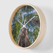 レッドウッドの木 |カリフォルニア州マリン郡 壁時計 (傾斜)