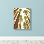 レッドウッドの木 | レッドウッド国立公園水彩画 キャンバスプリント (インサイチュ (ウッドフロア))