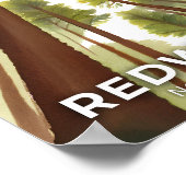 レッドウッドの木 | 国立公園水彩旅行 ポスター (角)