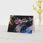 レッドウッドの節玉の紫色の花 カード (黄色い花)