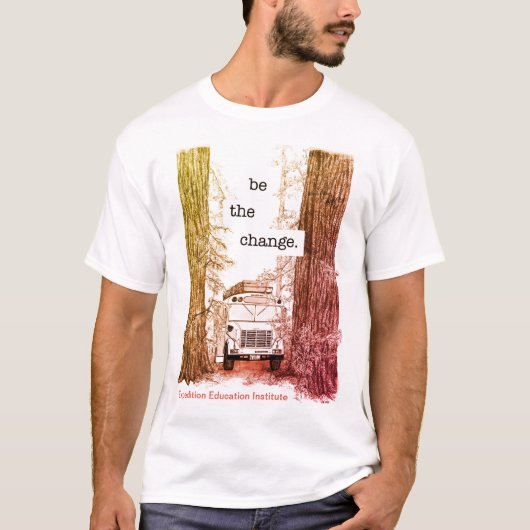 レッドウッドのEEIバスは人のTシャツをcolorized Tシャツ (正面)