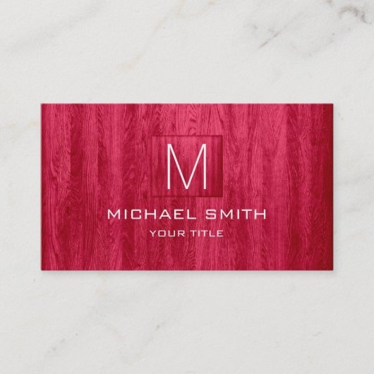 レッドウッドグレインプロフェッショナルモノグラエレガントム 名刺 (正面)