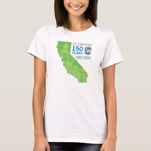 レッドウッドシティ150周年記念 Tシャツ (正面)