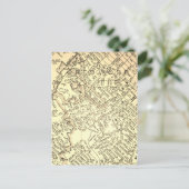 レッドウッドシティCAヴィンテージマップ ポストカード (スタンド正面)