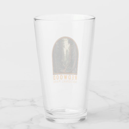 レッドウッドナショナルパークイラストレーショントレイルヴィンテージ タンブラーグラス (裏面)