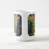 レッドウッドナショナルパークカリフォルニアツリーレトロ コーヒーマグカップ (中央)