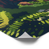 レッドウッドナショナルパークカリフォルニアツリーレトロ ポスター (角)