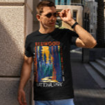 レッドウッドナショナルパークカリフォルニアレトロ 動揺して Tシャツ<br><div class="desc">レッドウッドのベクトルアートワークデザイン。広大な保護大草原、オークの林地、野生の川、険しい海岸線の40マイル。</div>