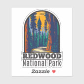 レッドウッドナショナルパークカリフォルニアヴィンテージ シール (シート)
