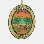 レッドウッドナショナルパークカリフォルニアヴィンテージ セラミックオーナメント (右)
