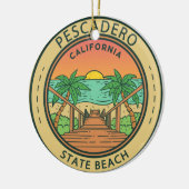 レッドウッドナショナルパークカリフォルニアヴィンテージ セラミックオーナメント (左)