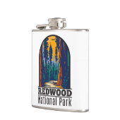 レッドウッドナショナルパークカリフォルニアヴィンテージ フラスク (左)