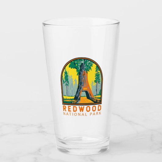 レッドウッドナショナルパークシャンデリアツリーヴィンテージ タンブラーグラス (正面)