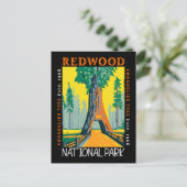 レッドウッドナショナルパークシャンデリア動揺してツリー ポストカード (スタンド正面)