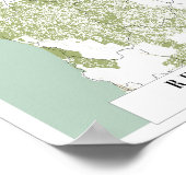 レッドウッドナショナルパークレトロ通りマップ ポスター (角)