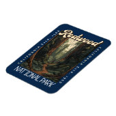 レッドウッドナショナルパークレトロ 動揺して マグネット (左側)