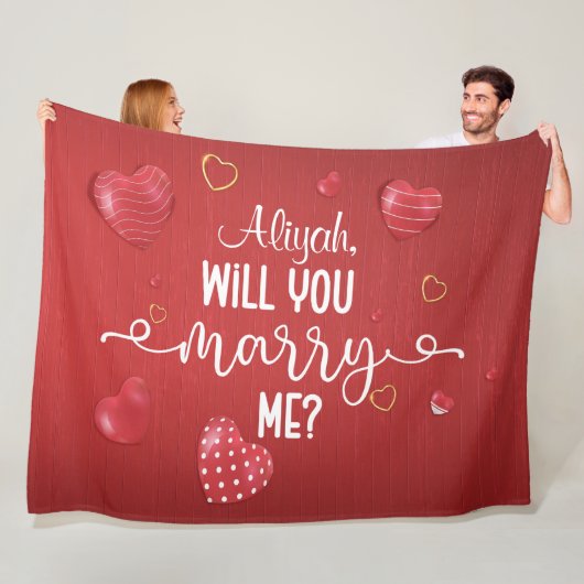 レッドウッドハートの結婚提案 フリースブランケット (インサイチュ)