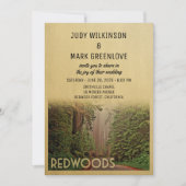 レッドウッドフォレスト結婚式招待状フンボルトカウンティ 招待状 (正面)