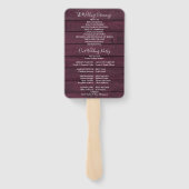 レッドウッドフローラストリングラ結婚イトのプログラム ハンドファン (裏面)