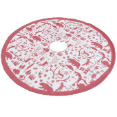 レッドウッドランドキツネディアベアメリークリスマス フリース ツリースカート (アングル)