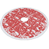 レッドウッドランド・ディアベアがメリークリスマスを追う フリース ツリースカート (アングル)