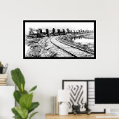 レッドウッドログ付きRR列車1919 ポスター (ホームオフィス)