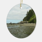 レッドウッド公園から北カリフォルニアの海岸線 セラミックオーナメント (左)