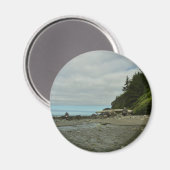 レッドウッド公園から北カリフォルニアの海岸線 マグネット (正面/裏面)