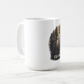 レッドウッド国の州パーク、コースタルカリフォルニア コーヒーマグカップ (正面左)