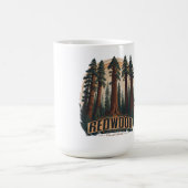 レッドウッド国の州パーク、コースタルカリフォルニア コーヒーマグカップ (中央)