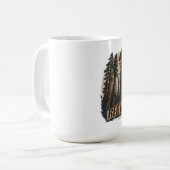 レッドウッド国の州パーク、コースタルカリフォルニア コーヒーマグカップ (正面左)