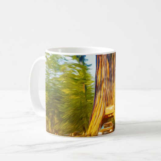 レッドウッド国立公園と州パーク – カリフォルニア州 コーヒーマグカップ (正面左)