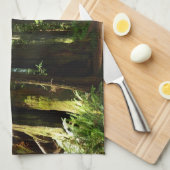 レッドウッド国立公園のレッドウッズとシダ キッチンタオル (四つ折り)