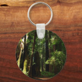 レッドウッド国立公園のレッドウッズとシダ キーホルダー (正面)
