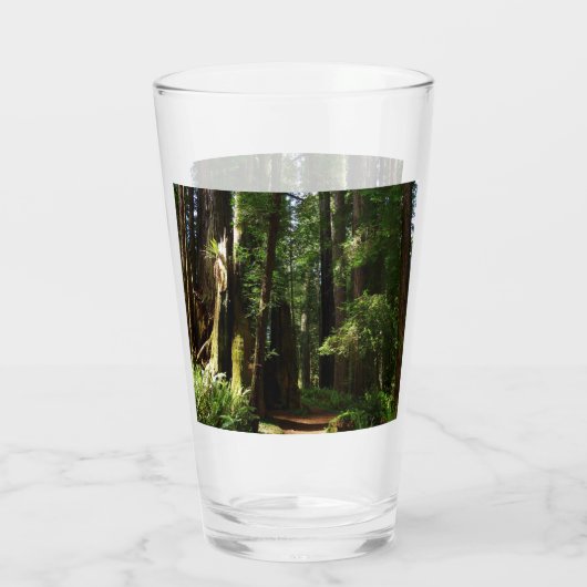レッドウッド国立公園のレッドウッズとシダ タンブラーグラス (裏面)