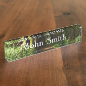 レッドウッド国立公園のレッドウッズとシダ デスクネームプレート (側面)